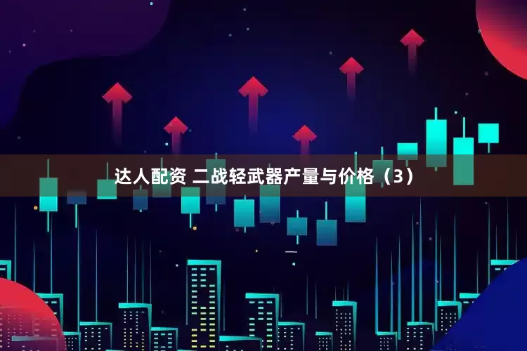 达人配资 二战轻武器产量与价格（3）